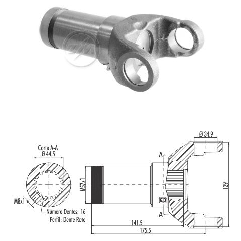 Luva do Cardan - ZM - 135.001.16 - (1)