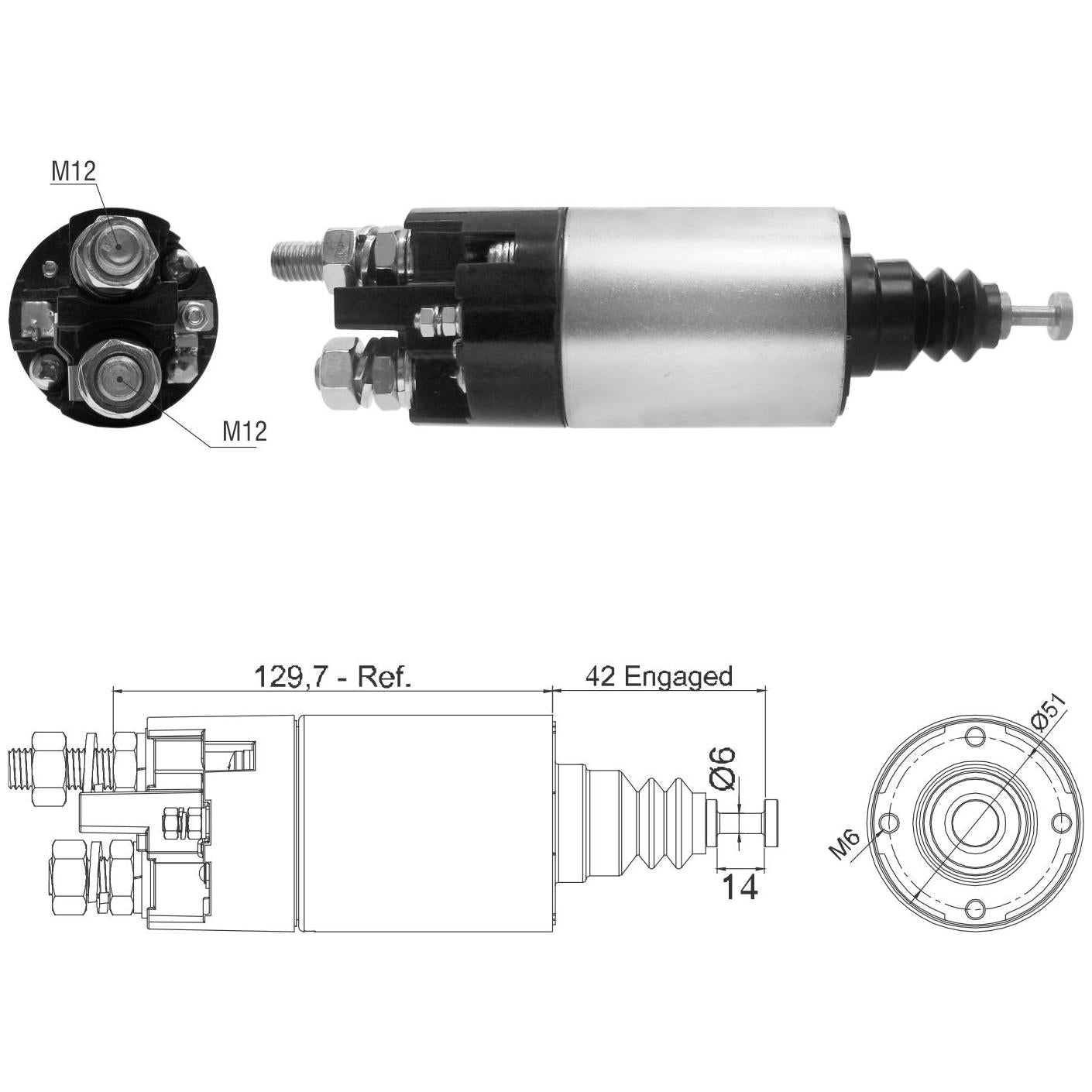 Relê Auxiliar de Partida - ZM - 1-842 - (1)