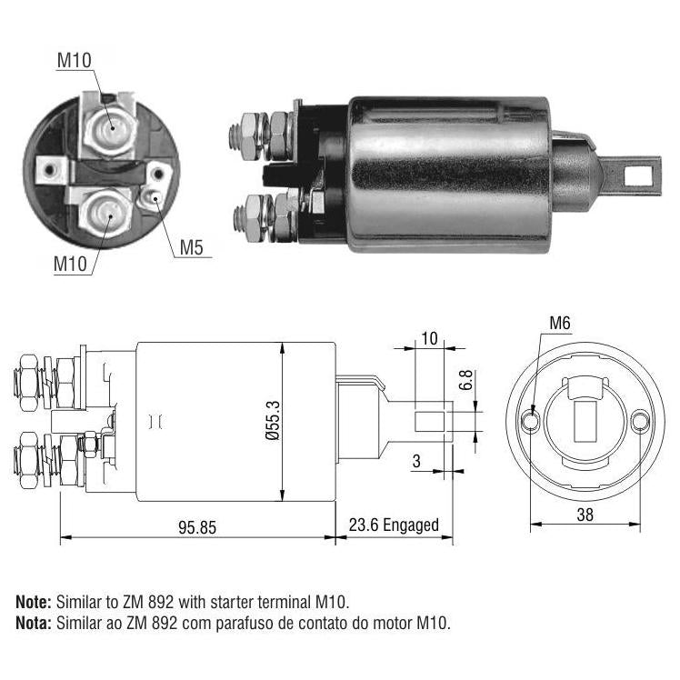 Relê Auxiliar de Partida - ZM - 1-892 - (1)