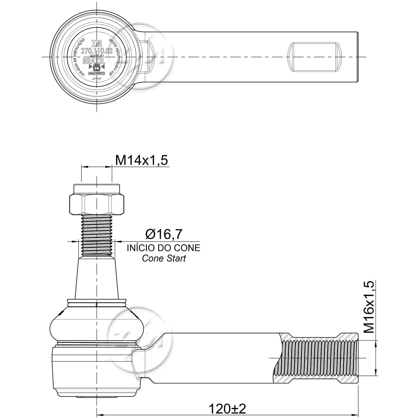Par Terminal de Direção - ZM - 270.110.02 - (3)