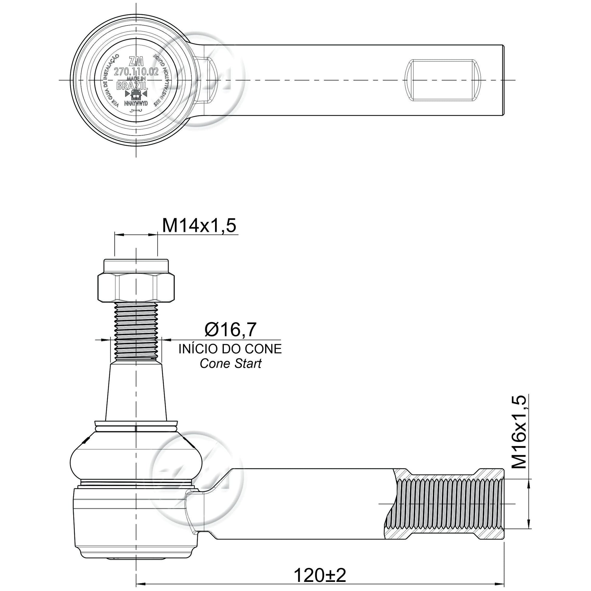 Par Terminal de Direção - ZM - 270.110.02 - (3)