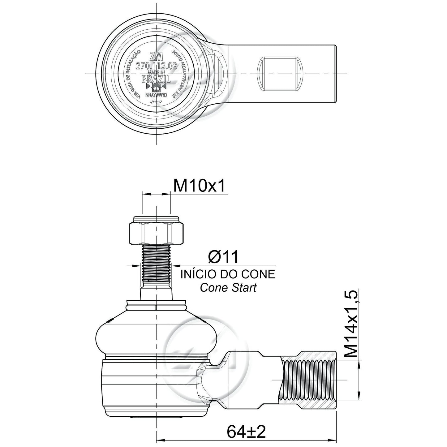 Par Terminal de Direção - ZM - 270.112.02 - (5)