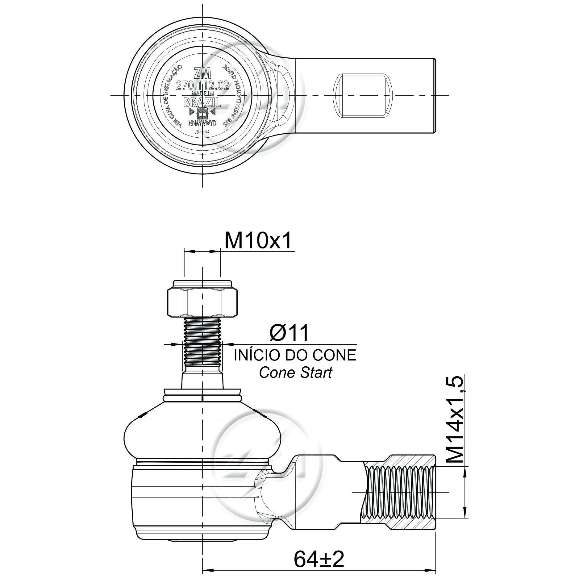 Par Terminal de Direção - ZM - 270.112.02 - (5)