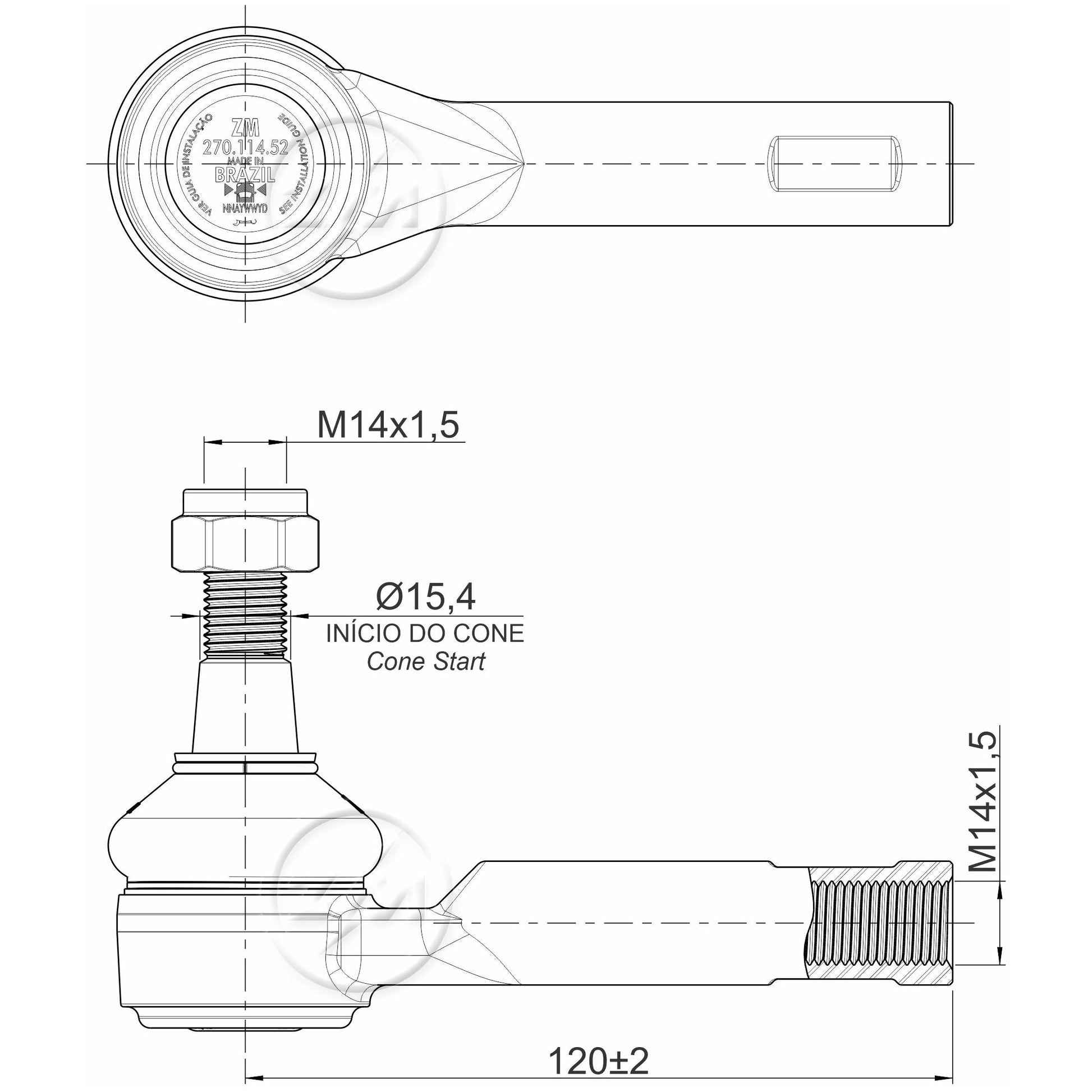 Terminal de Direção - ZM - 270.114.52 - (2)