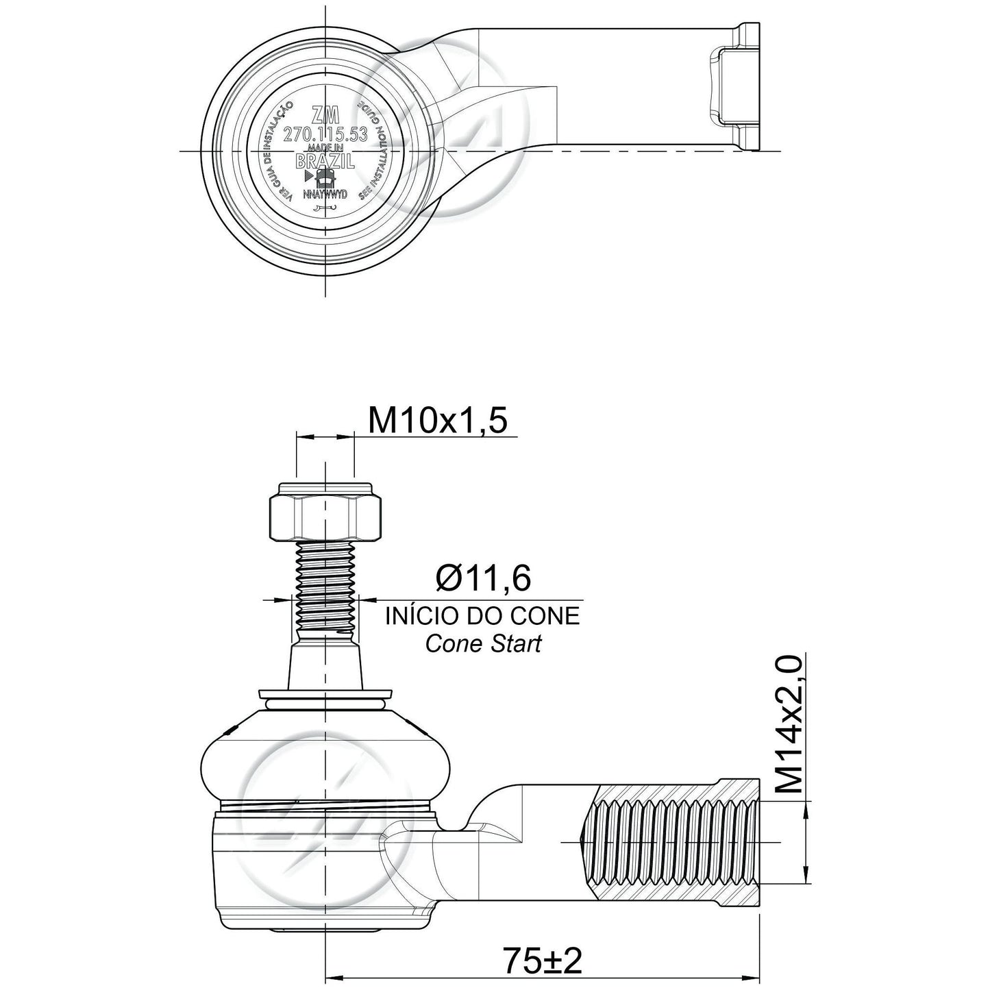 Terminal de Direção - ZM - 270.115.53 - (2)