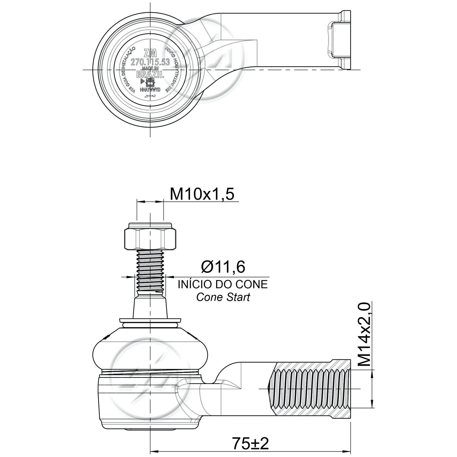 Terminal de Direção - ZM - 270.115.53 - (2)