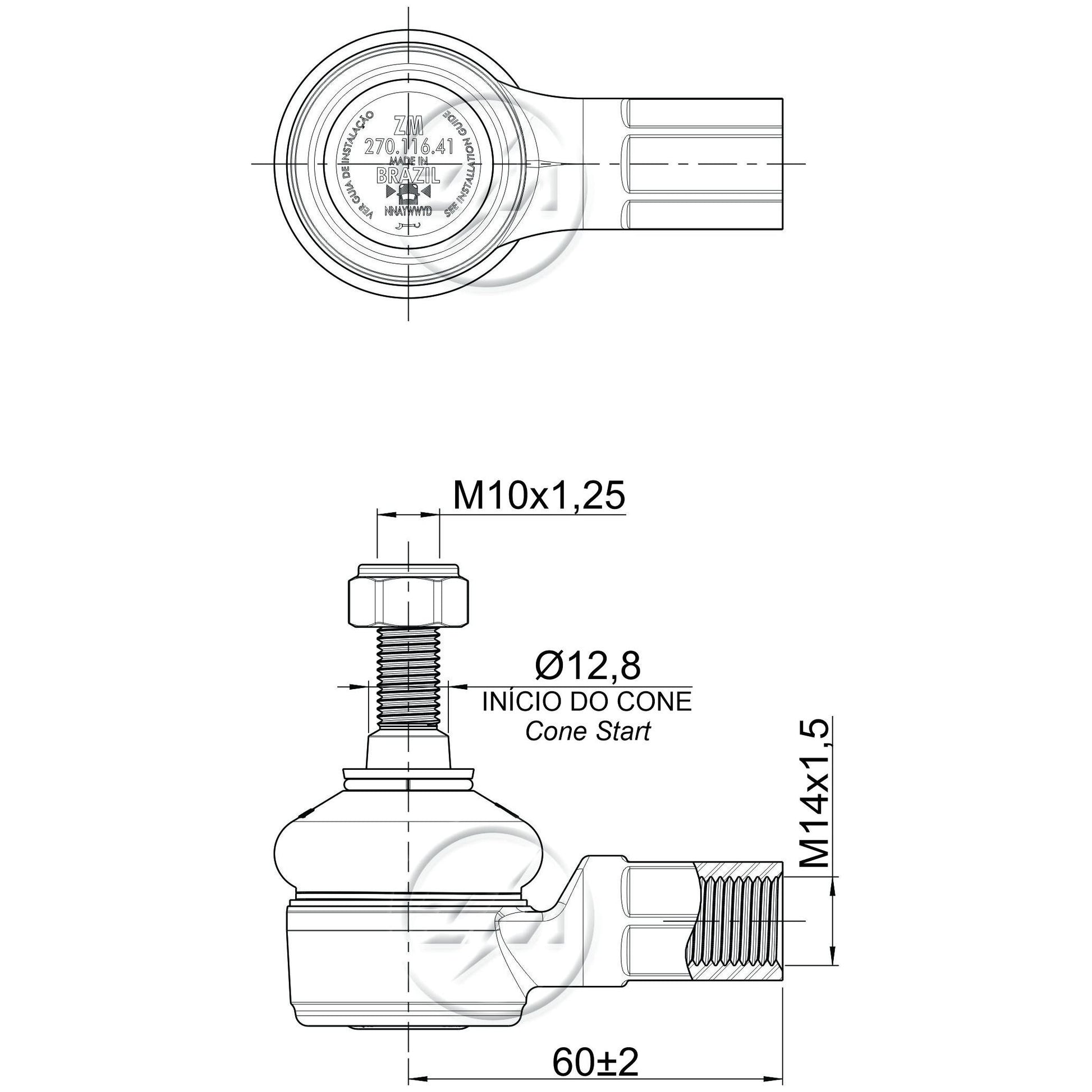 Par Terminal de Direção - ZM - 270.116.41 - (3)
