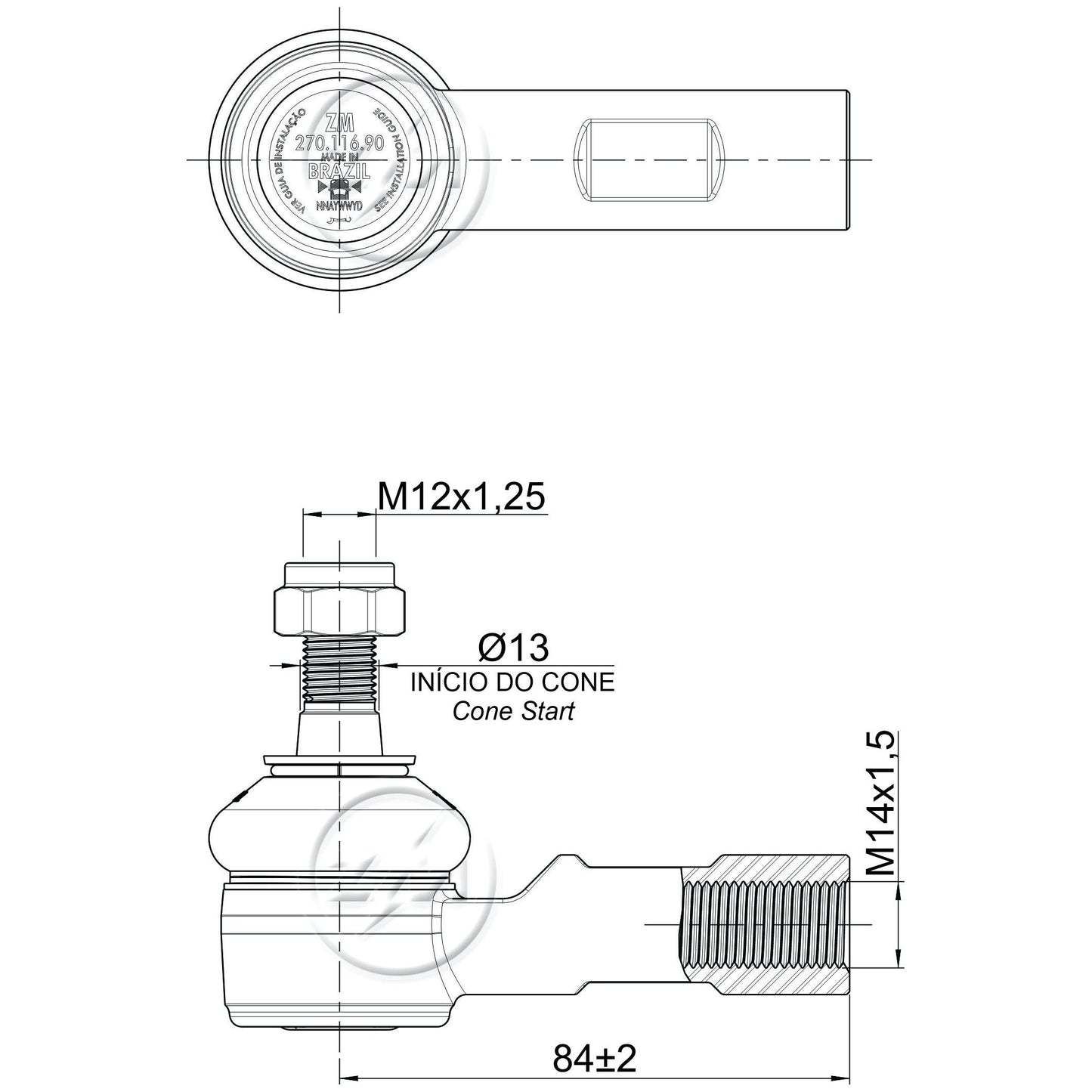 Par Terminal de Direção - ZM - 270.116.90 - (3)