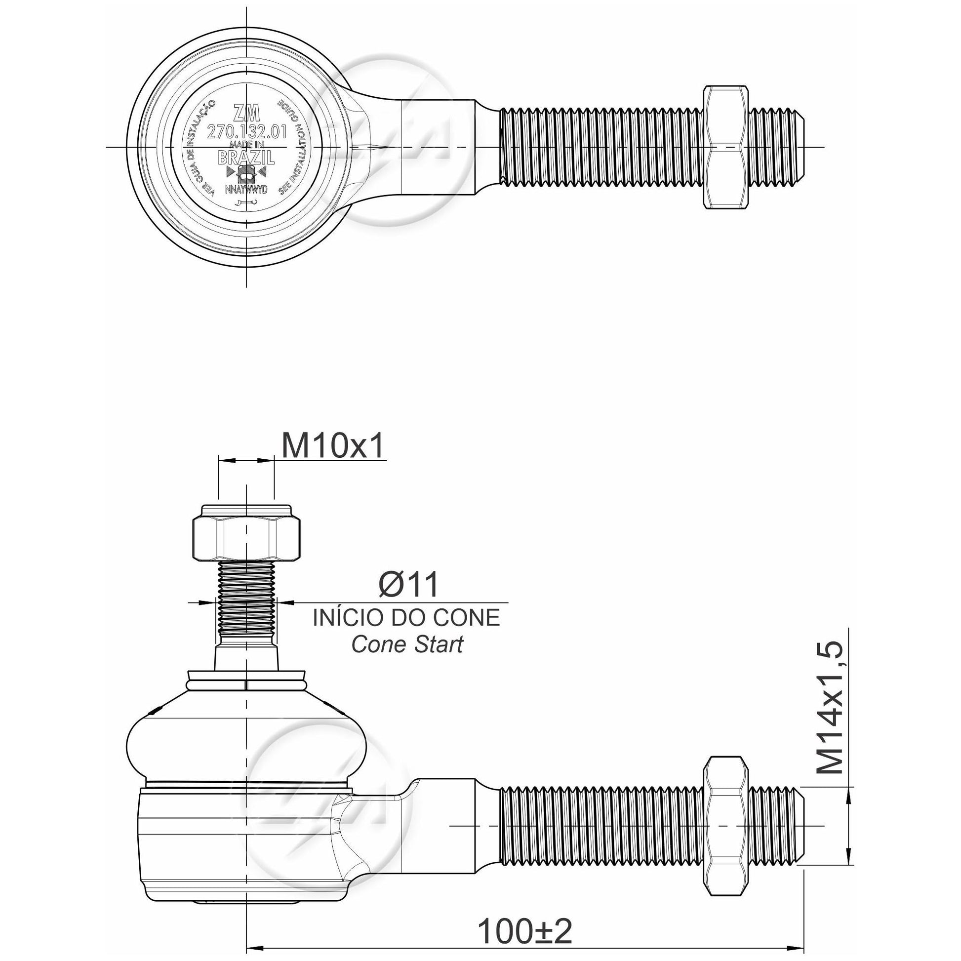 Par Terminal de Direção - ZM - 270.132.01 - (6)