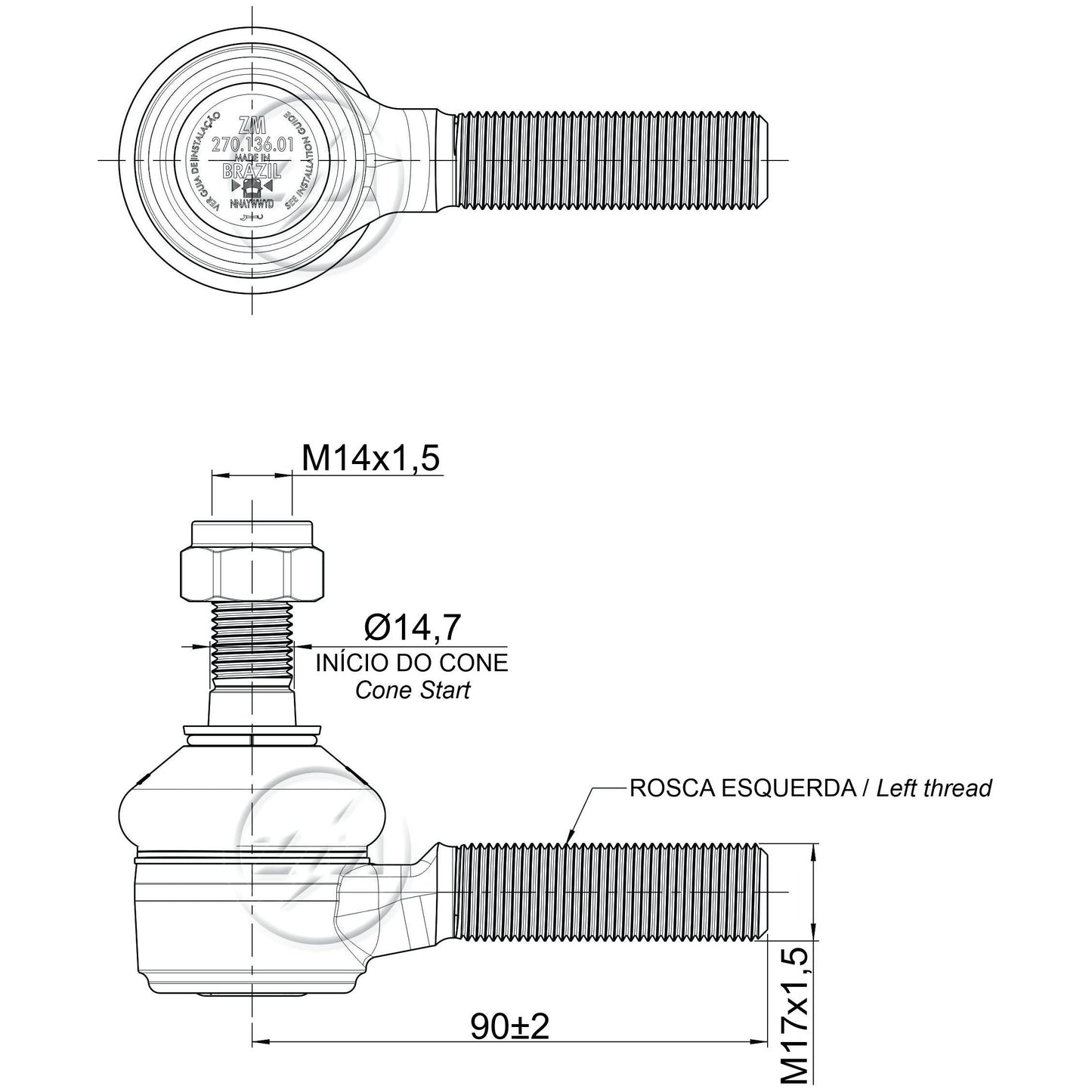 Terminal de Direção - ZM - 270.136.01 - (3)