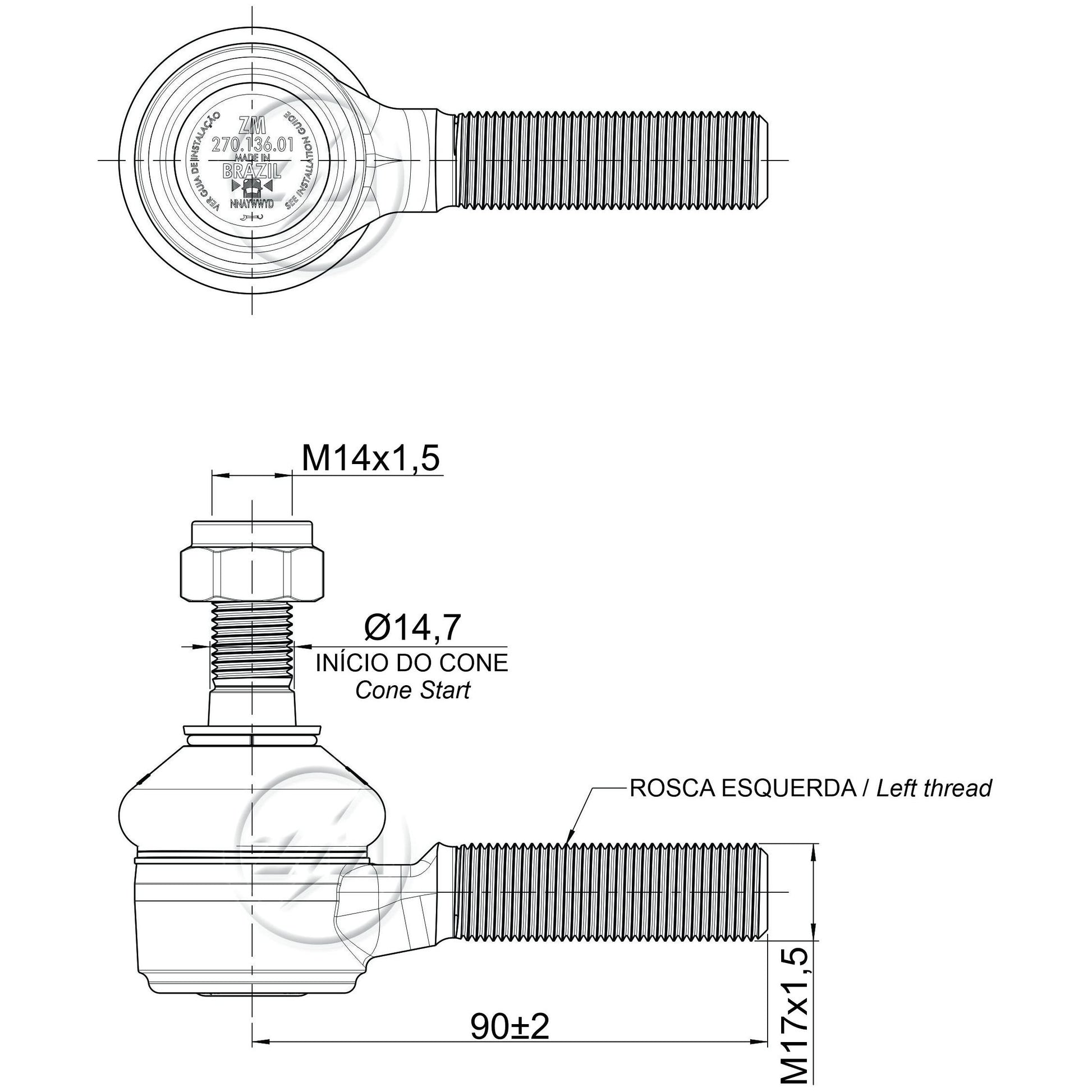 Terminal de Direção - ZM - 270.136.01 - (3)