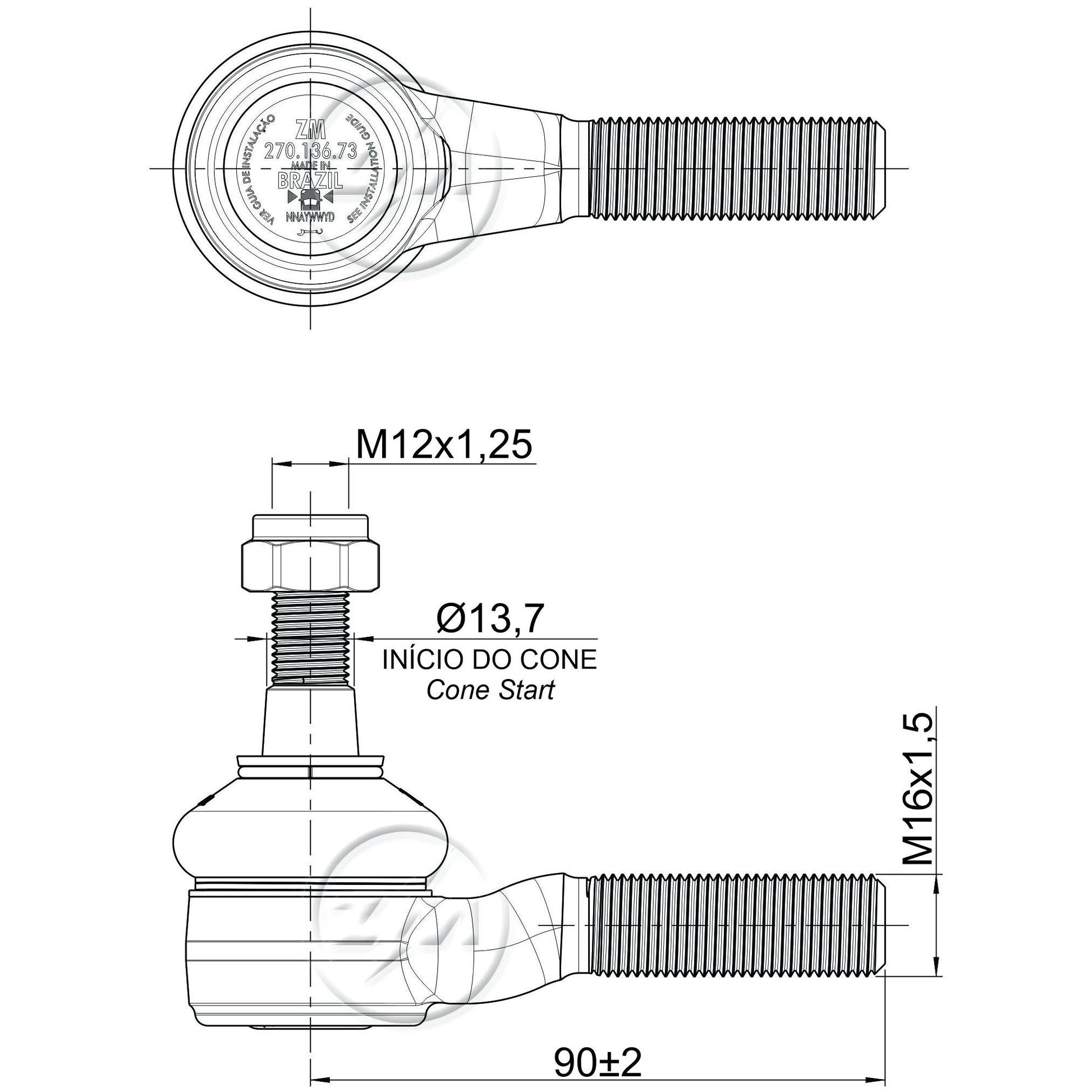 Terminal de Direção - ZM - 270.136.73 - (3)