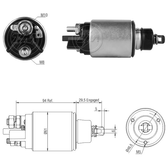Relê Auxiliar de Partida - ZM - 2-826 - (1)