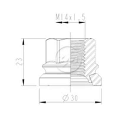 Kit 100 Porca da Roda M14-1,5 x CH21 x H23 - ZM - 29.014.21 - (2)