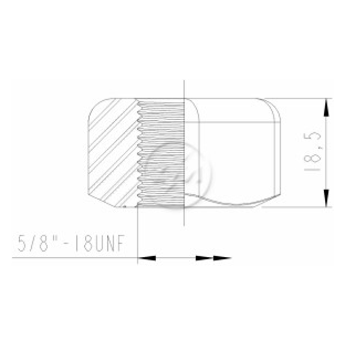 Kit 100 Porca Esteira Trator 5/8''xCH31/32"xH18,5 - (2)