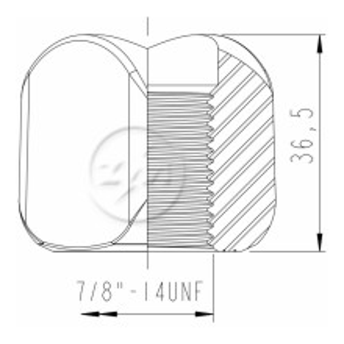 Kit 30 Porca Esteira Trator 7/8''xCH1.5/16"xH36,5 - (2)