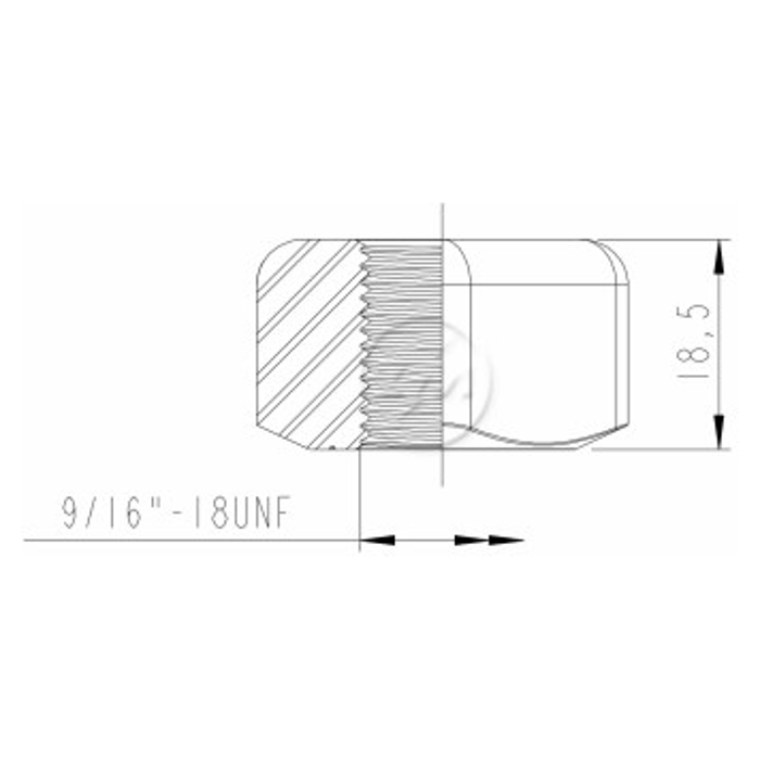 Kit 100 Porca Esteira Trator 9/16''xCH31/32"xH18,5 - (2)