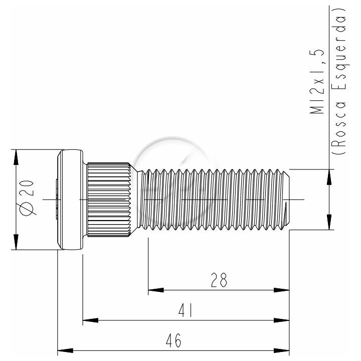 Kit 50 Parafuso de Roda M12-1,5 x 41/46 - ZM - 30.012.12 - (2)
