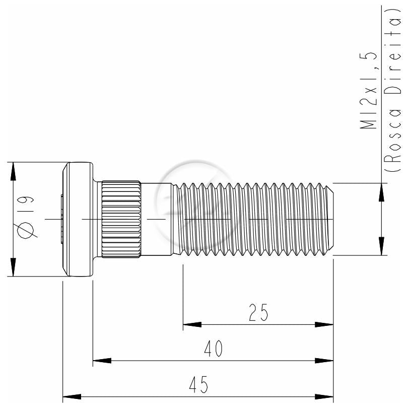 Kit 50 Parafuso de Roda M12-1,5 x 40/46 - ZM - 30.012.86 - (2)