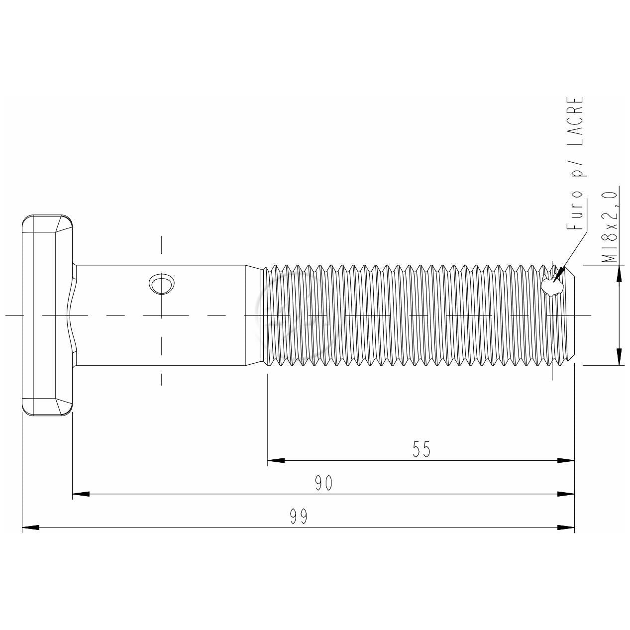 Kit 50 Parafuso de Roda M18-2.0 x 90/99 - ZM - 30.018.25 - (2)