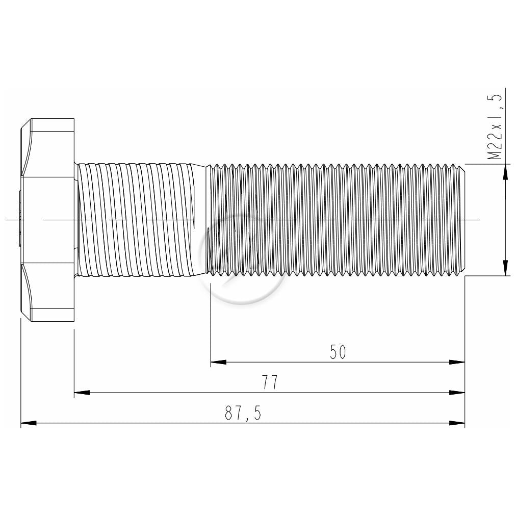 Kit 40 Parafuso de Roda M22-1,5 x 77/87,5 - ZM - 30.022.23 - (2)
