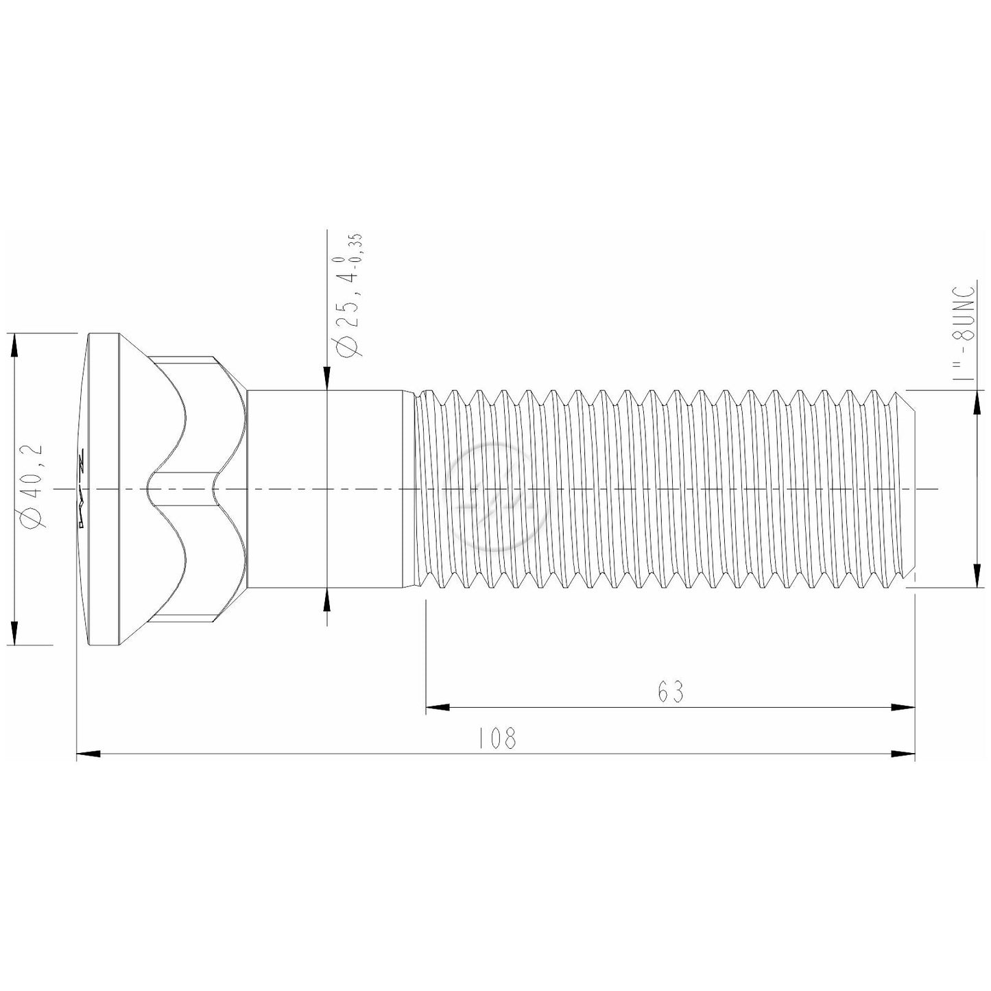 Kit 30 Parafuso da Lâmina Trator 1"-8UNC x 4,1/4" - (2)