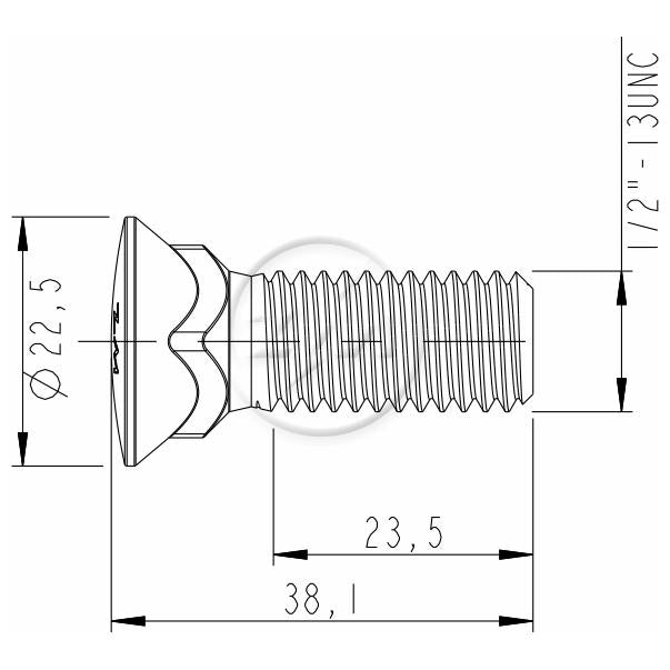 Kit 50 Parafuso Lâmina Trator 1/2"-13UNC x  1,1/2" - (2)