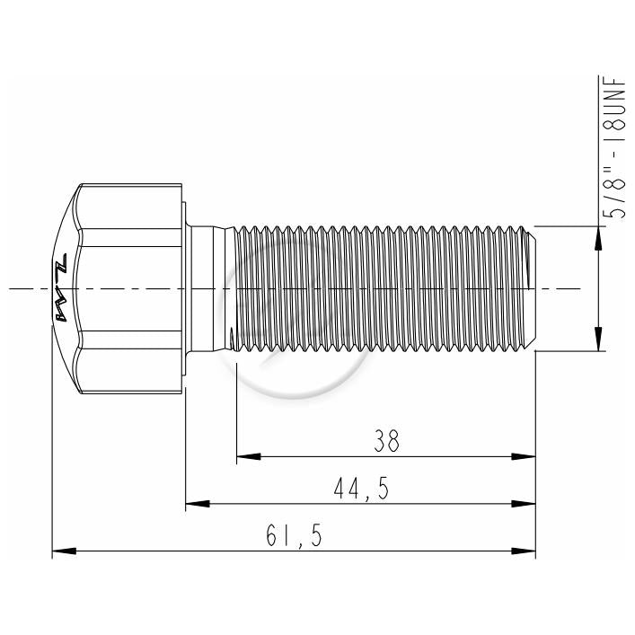 Kit 50 Parafuso da Esteira 5/8"-18UNF x 1,3/4" - (2)