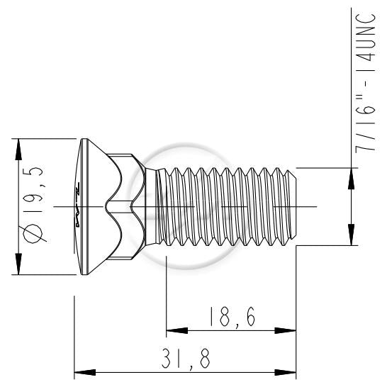 Kit 100 Parafuso Lâmina Trator 7/16"-14UNCx 1,1/4" - (2)