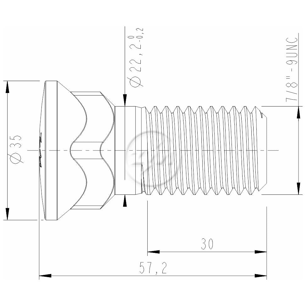 Kit 30 Parafuso Lâmina Trator 7/8"-9UNC x 2,1/4" - (2)