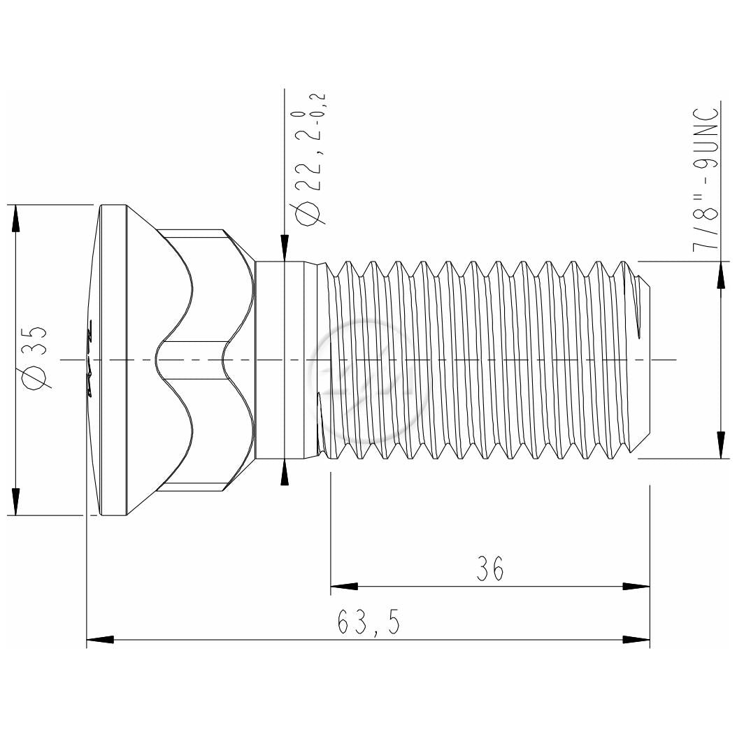 Kit 30 Parafuso Lâmina Trator 7/8"-9UNC x 2,1/2" - (2)
