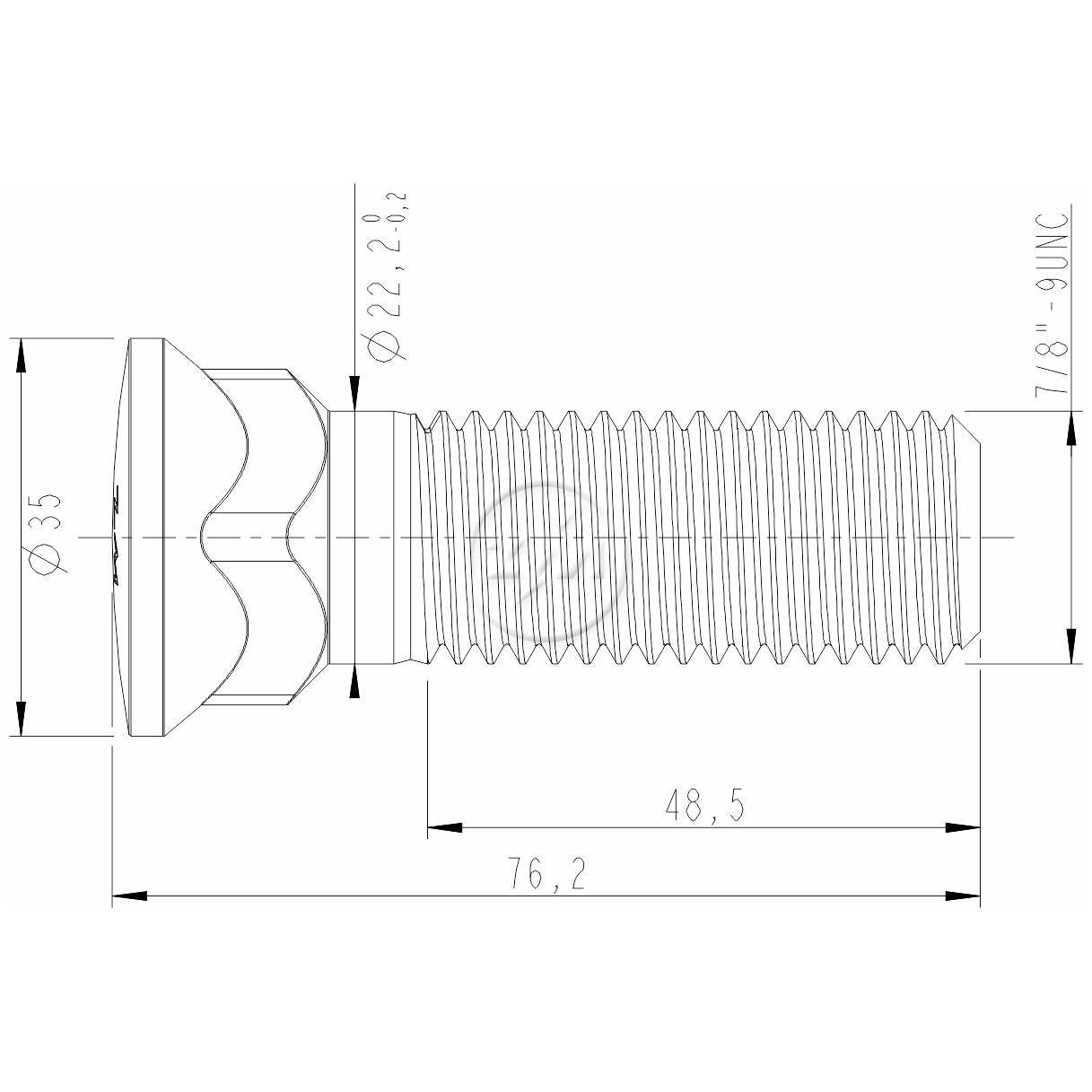 Kit 25 Parafuso da Lâmina do Trator 7/8"-9UNC x 3" - (2)