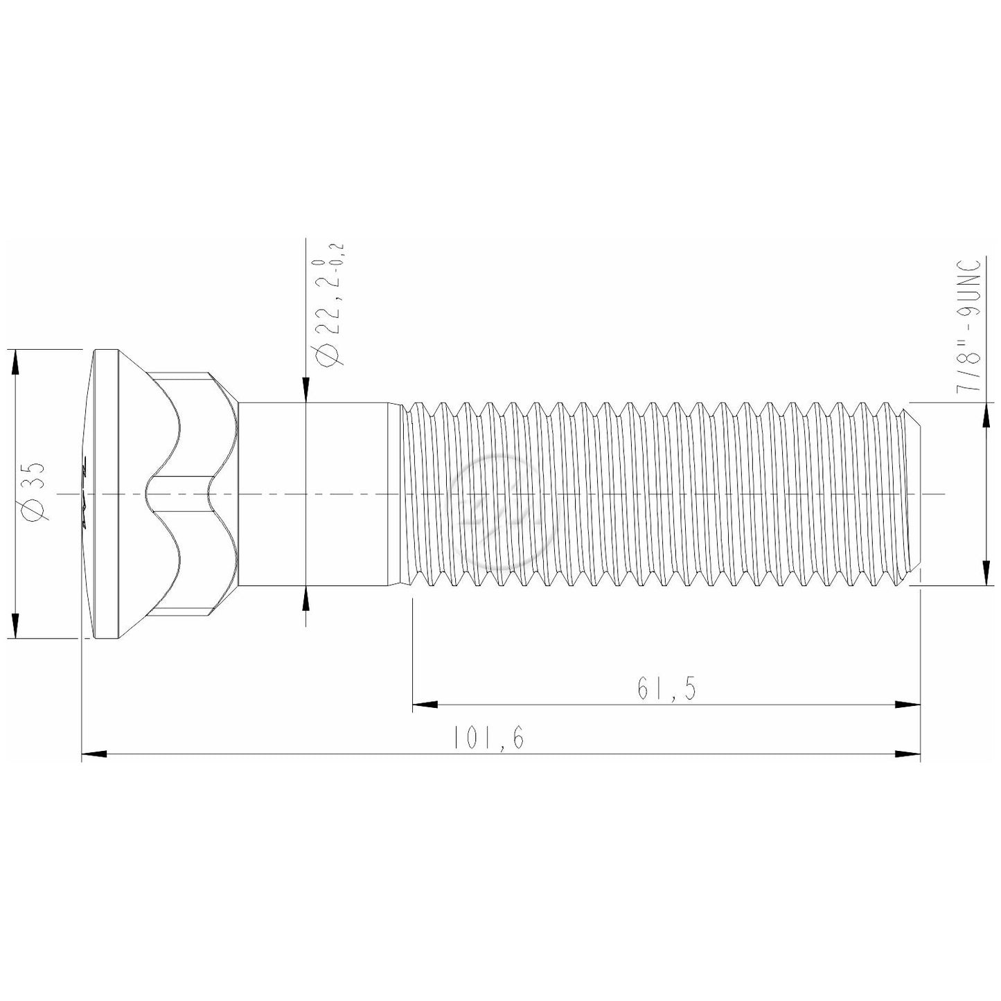 Kit 40 Parafuso da Lâmina do Trator 7/8"-9UNC x 4" - (2)