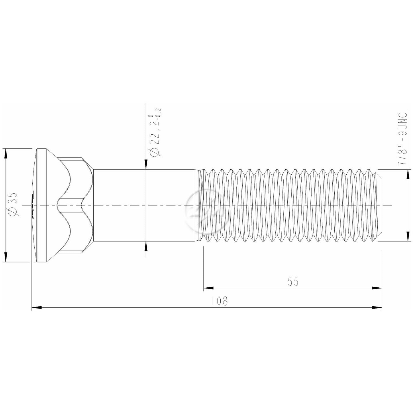 Kit 30 Parafuso Lâmina Trator 7/8"-9UNC x 4,1/4" - (2)