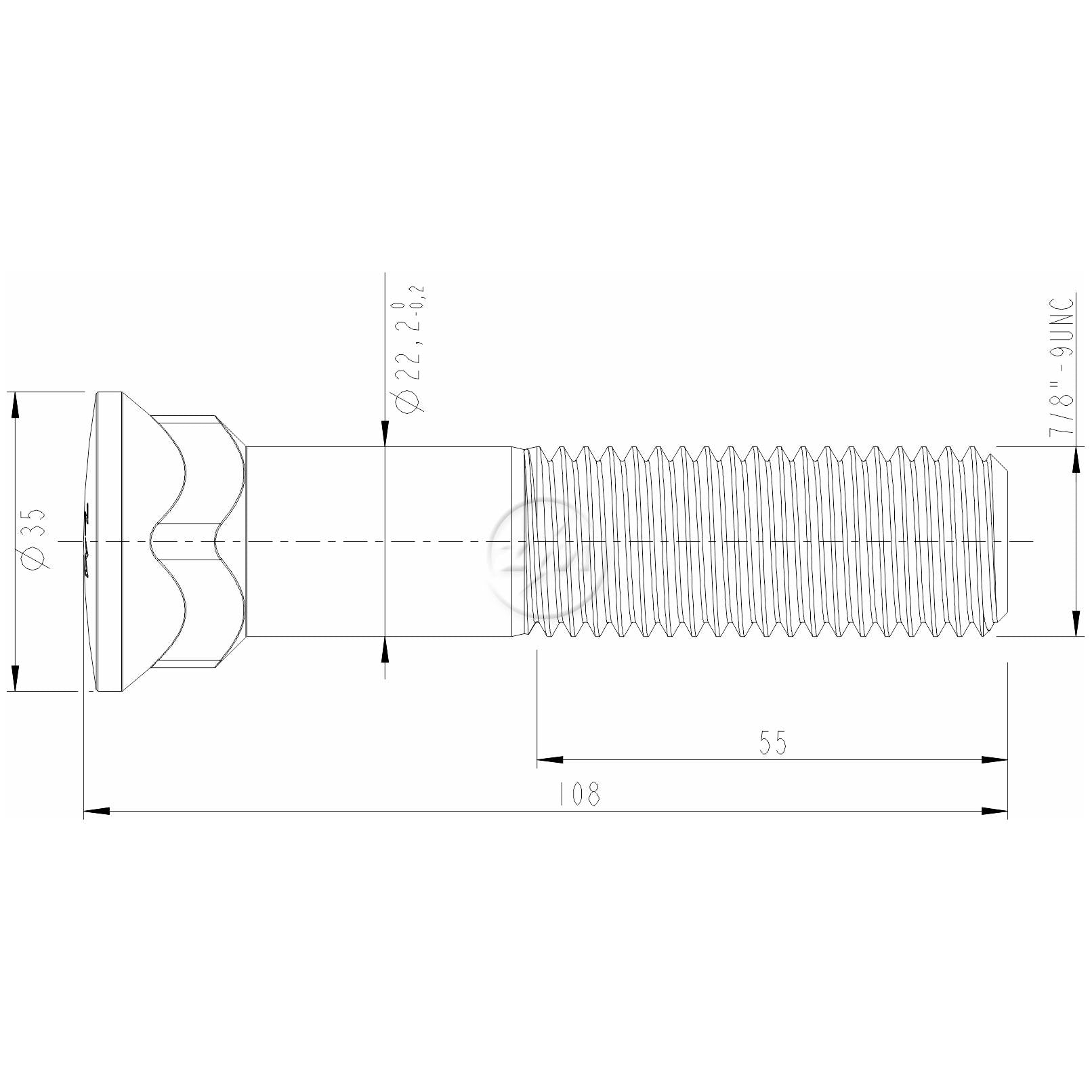 Kit 30 Parafuso Lâmina Trator 7/8"-9UNC x 4,1/4" - (2)