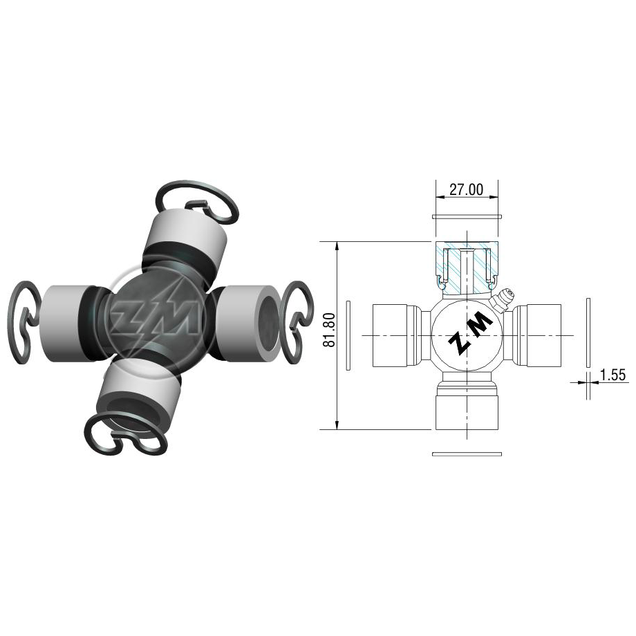 Cruzeta do Cardan - ZM - 35.001.01 - (1)