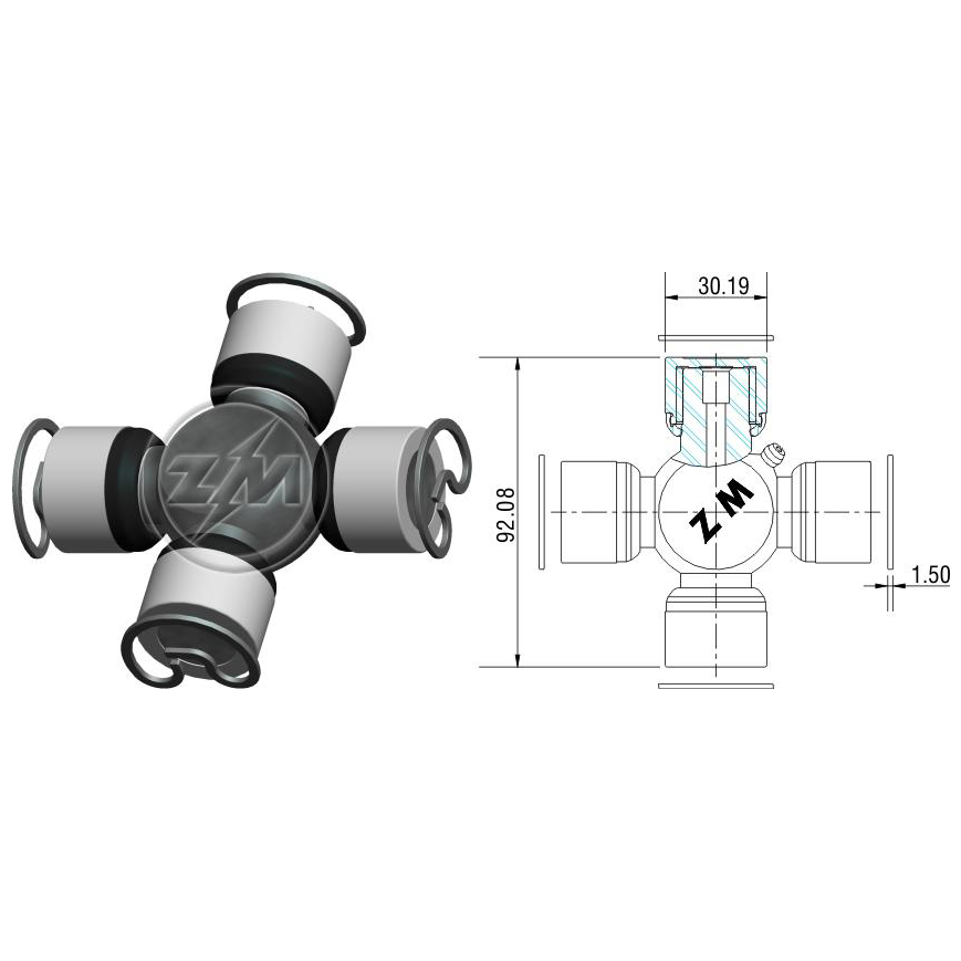 Cruzeta do Cardan - ZM - 35.001.04 - (1)