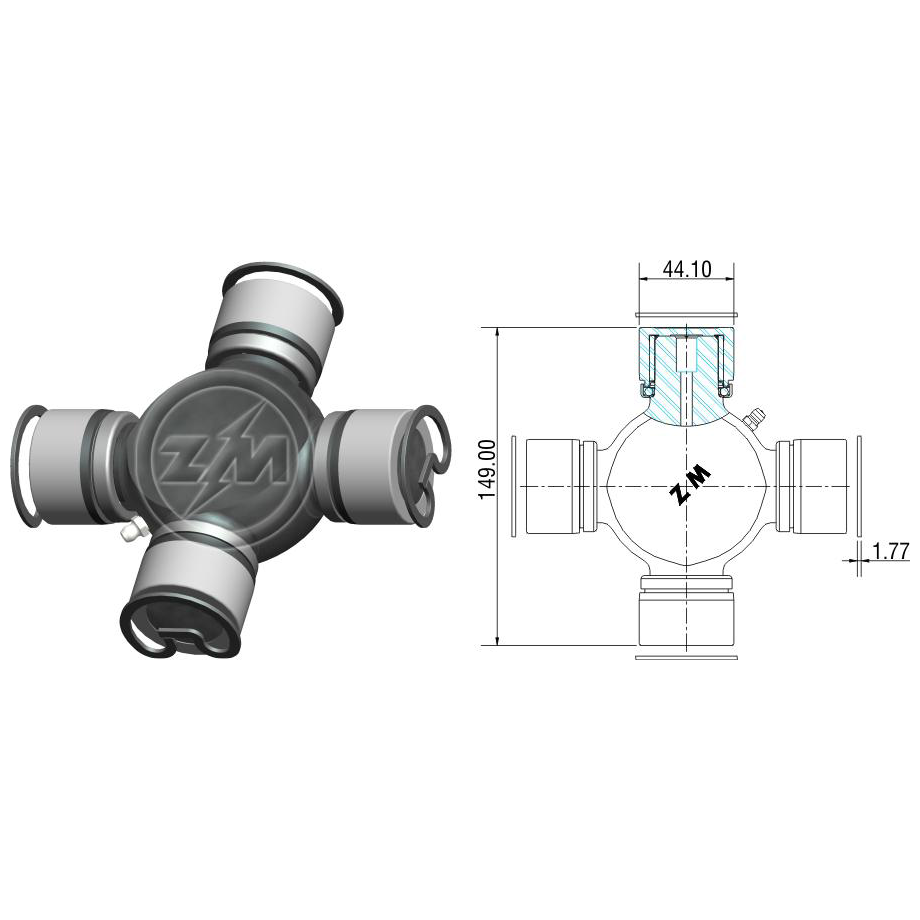 Cruzeta do Cardan - ZM - 35.001.12 - (1)