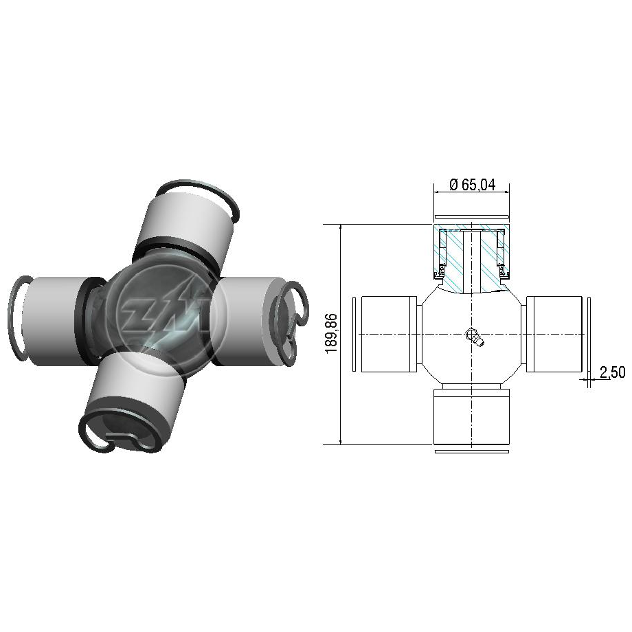 Cruzeta do Cardan - ZM - 35.001.43 - (1)