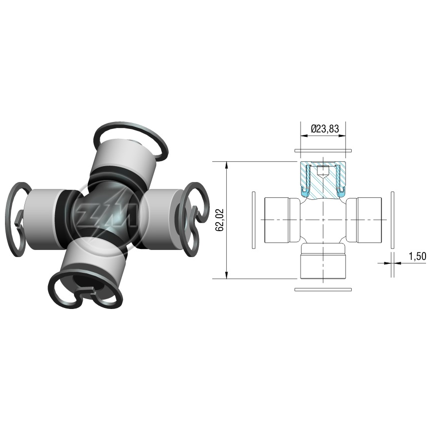Cruzeta do Cardan - ZM - 35.001.47 - (1)