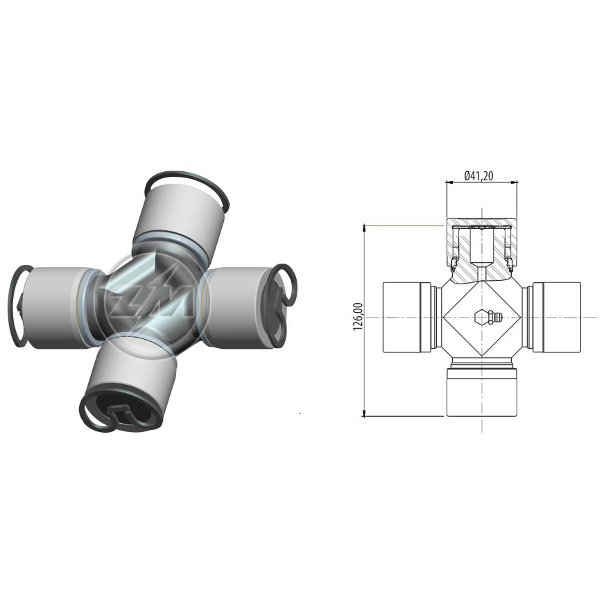 Cruzeta do Cardan - ZM - 35.001.55 - (1)