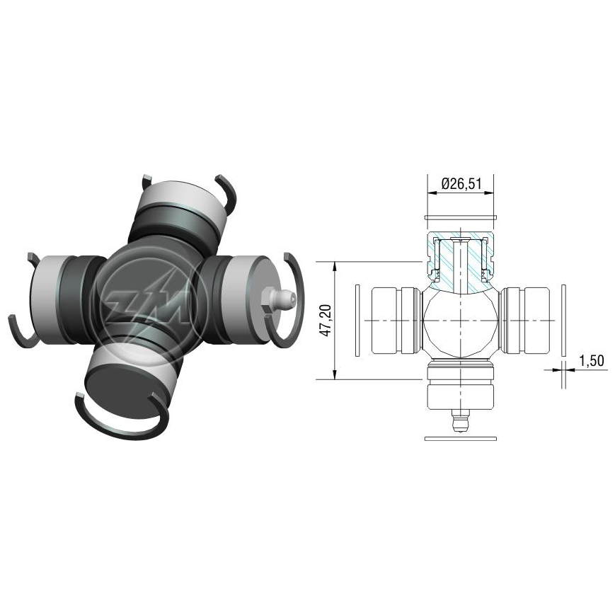 Cruzeta do Cardan - ZM - 35.002.00 - (1)