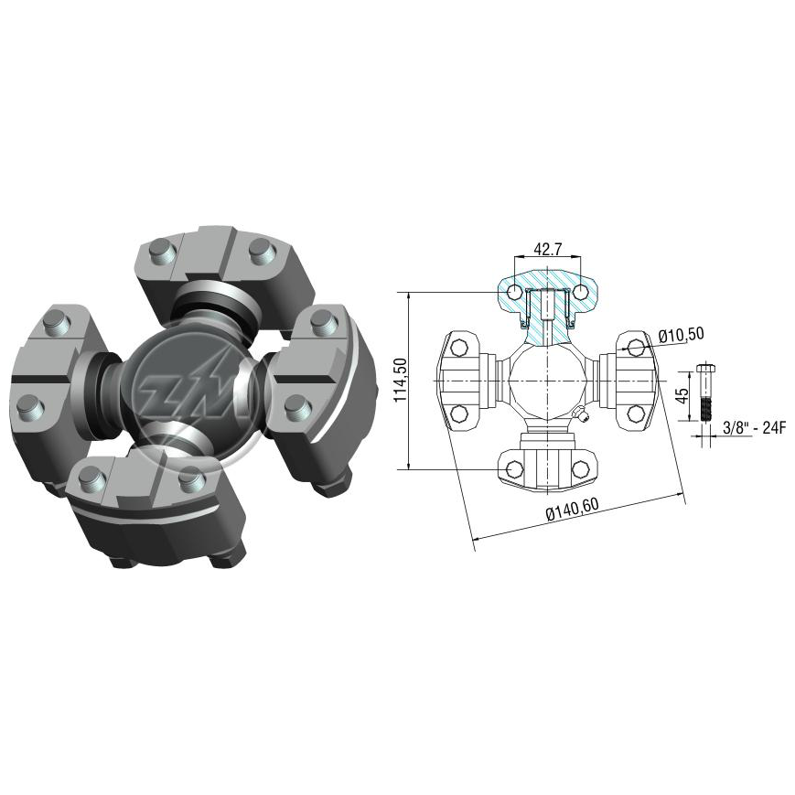 Cruzeta do Cardan - ZM - 35.005.00 - (1)