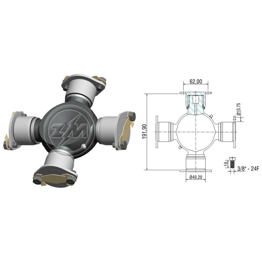 Cruzeta do Cardan - ZM - 35.007.01 - (1)