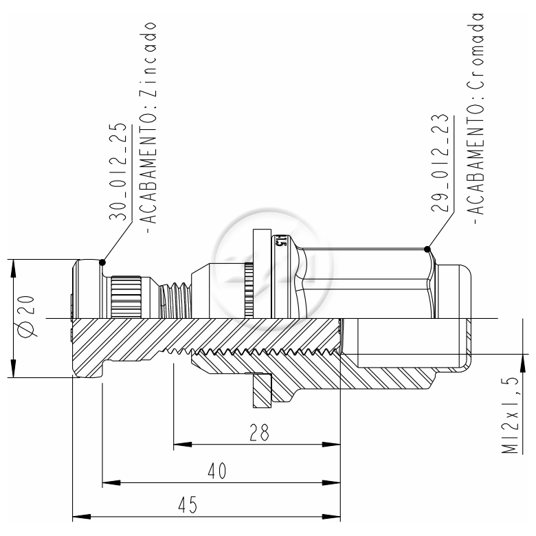Kit 50 Parafuso Roda M12-1,5x40/45xCH21xH47 - ZM - 40.012.23 - (2)