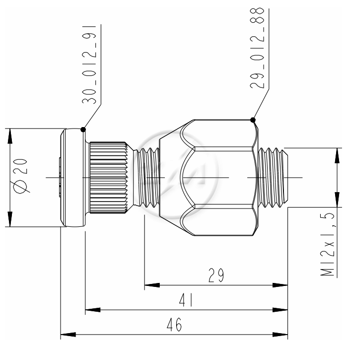 Kit 50 Parafuso Roda M12-1,5x41/46xCH21xH20 - ZM - 40.012.95 - (2)