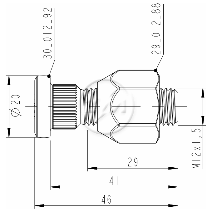 Kit 50 Parafuso Roda M12-1,5x41/46xCH21xH20 - ZM - 40.012.96 - (2)