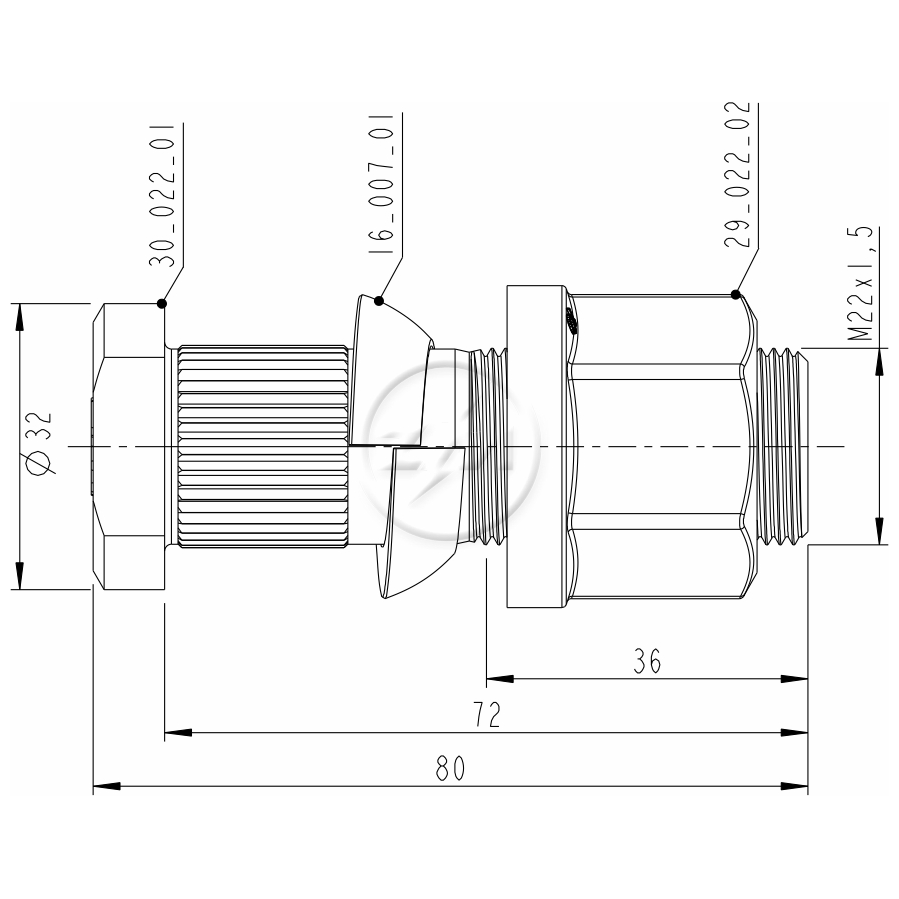 Kit 40 Parafuso Roda M22-1,5x72/80xCH30xH28 - ZM - 40.022.96 - (2)