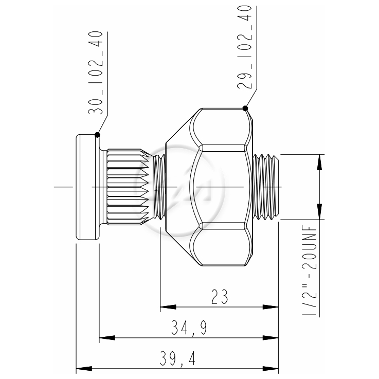 Kit 50 Parafuso Roda 1/2"x34,9/39,4H17 - ZM - 40.102.40 - (2)