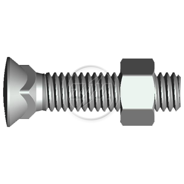 Kit 50 Parafuso para Arados 1/2"-12BSWx2.1/4" - ZM - (1)